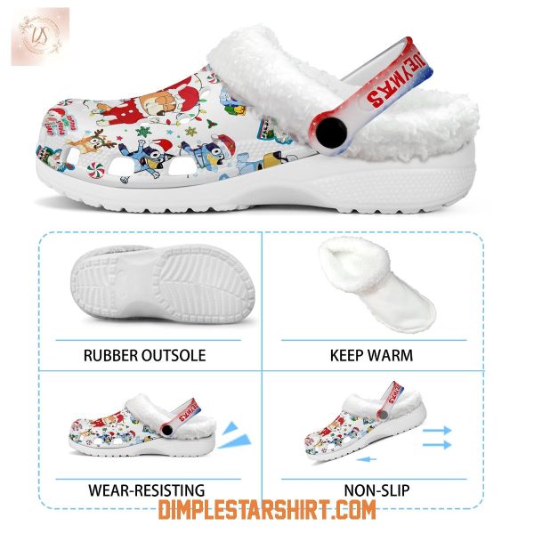 Bluey Merry Christmas Fleece Clogs Crocs