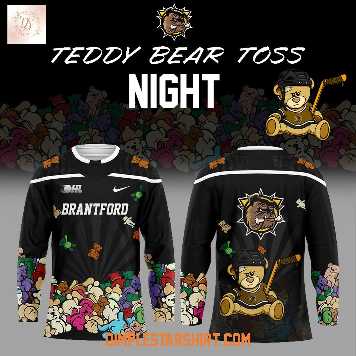 Brantford Bulldogs Teddy Bear Toss Night 2025 Jersey Brantford Bulldogs Teddy Bear Toss Night 2025 Jersey