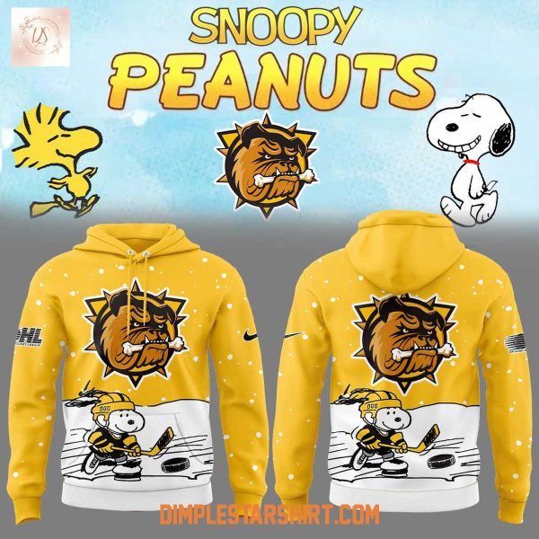 Brantford Bulldogs x Snoopy And Peanuts Hoodie Shirt