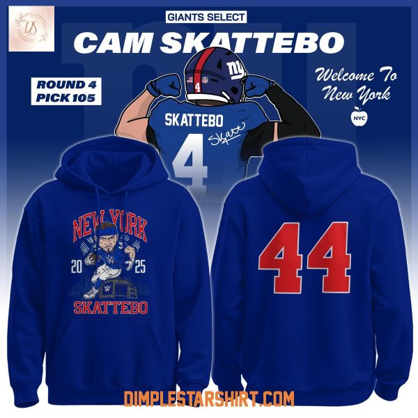 Cam Skattebo x Wrestle New York Giants Hoodie T Shirt
