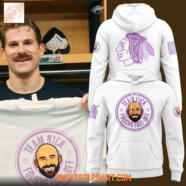 Chicago Blackhawks x Team Nick Foligno Face-Off Fight Cancer Hoodie Shirt