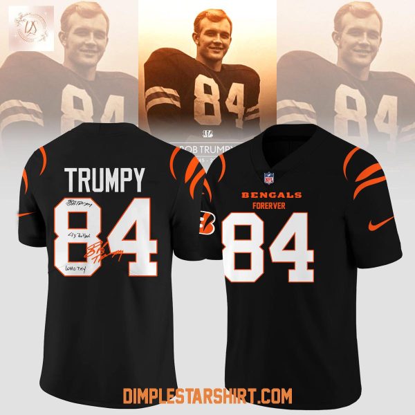 Cincinnati Bengals RIP Bob Trumpy Forever 80 Black Football Jersey