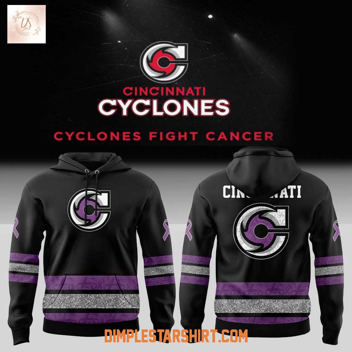 Cincinnati Cyclones Fight Cancer Hockey 2025 Hoodie T-Shirt Cincinnati Cyclones Fight Cancer Hockey 2025 Hoodie T-Shirt