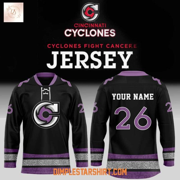 Cincinnati Cyclones Fight Cancer Hockey 2025 Jersey
