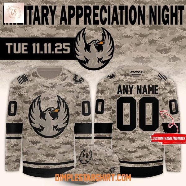 Coachella Valley Firebirds Military Appreciation Night 2025 Hockey Jersey