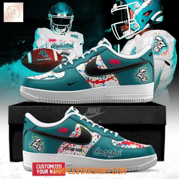 Coastal Carolina Chanticleers Glow Mod Activated Air Force 1 Shoes