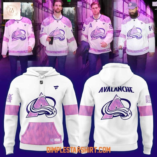 Colorado Avalanche 2025 Hockey Fights Cancer Hoodie T-Shirt