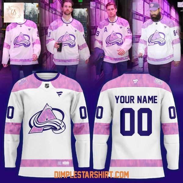 Colorado Avalanche 2025 Hockey Fights Cancer Jersey