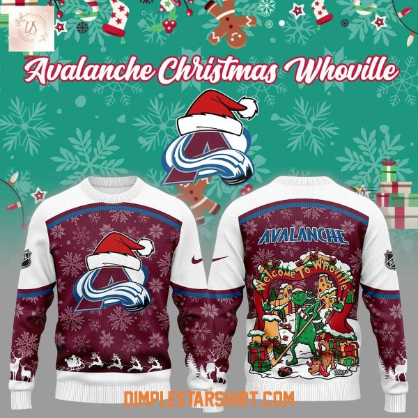 Colorado Avalanche Christmas Whoville Ugly Sweater