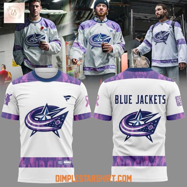 Columbus Blue Jackets Hockey Fights Cancer Hoodie Shirt