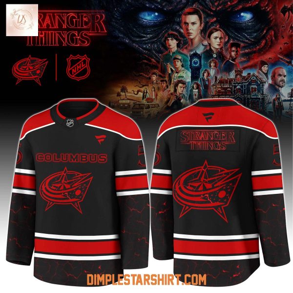 Columbus Blue Jackets x Stranger Things 5 One Last Adventure Jersey