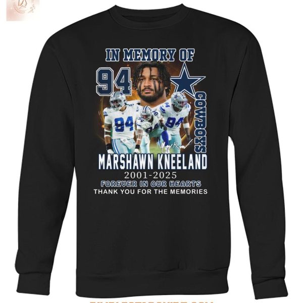 Dallas Cowboys In Memory Of Marshawn Kneeland Memories 2025 T Shirt