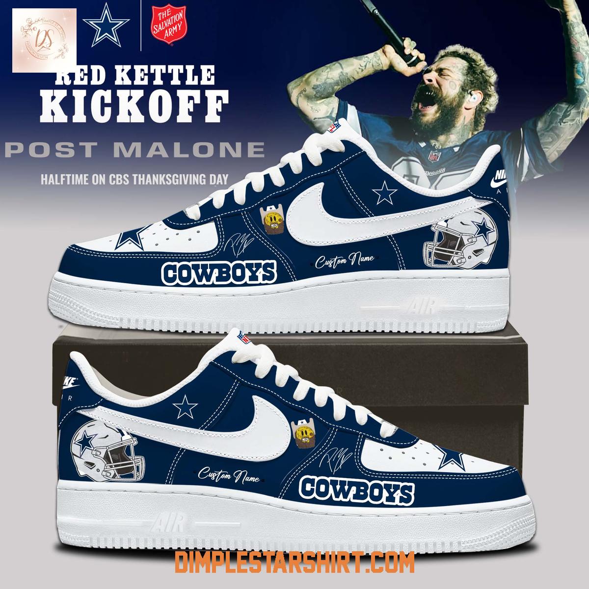 Dallas Cowboys x Post Malone Thanksgiving Air Force 1 Shoes Dallas Cowboys x Post Malone Thanksgiving Air Force 1 Shoes