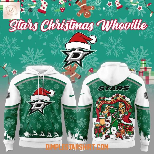 Dallas Stars Christmas Welcome To Whoville Hoodie T-Shirt
