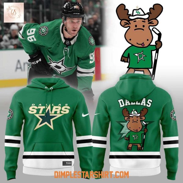 Dallas Stars Kelly Green Doodle Moose Uniform 2025 Hoodie Shirt