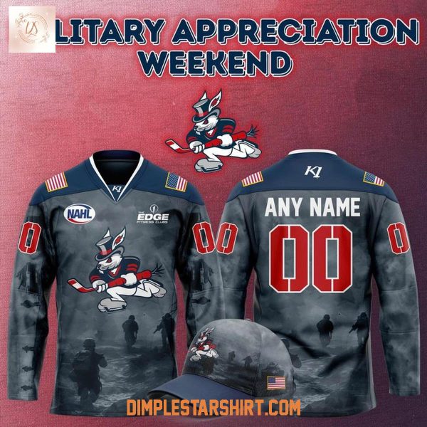 Danbury Hat Tricks Military Appreciation Night 2025 Hockey Jersey