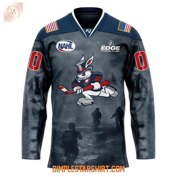 Danbury Hat Tricks Military Appreciation Night 2025 Hockey Jersey