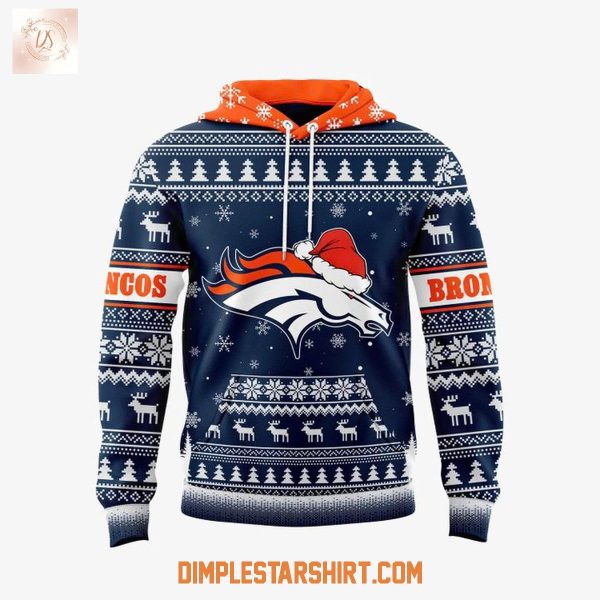Denver Broncos x Christmas Grinch Hoodie Shirt