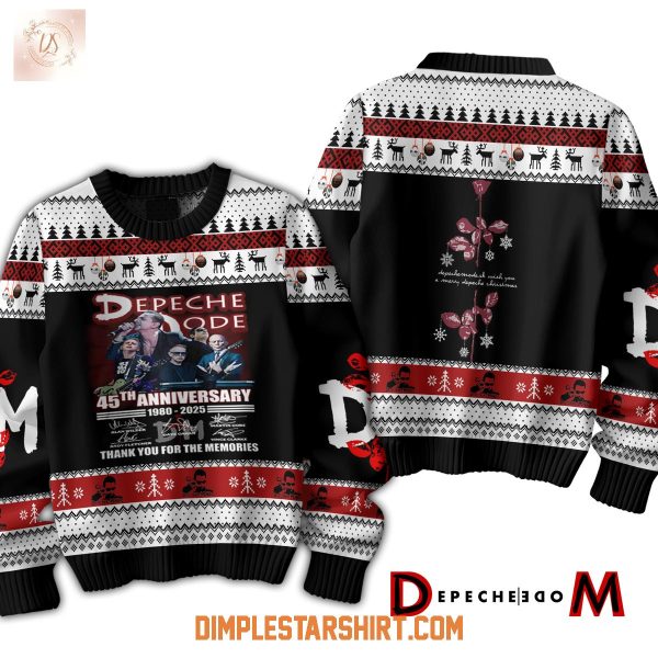 Depeche Mode 45th Anniversary 1980 2025 Memories Ugly Sweater