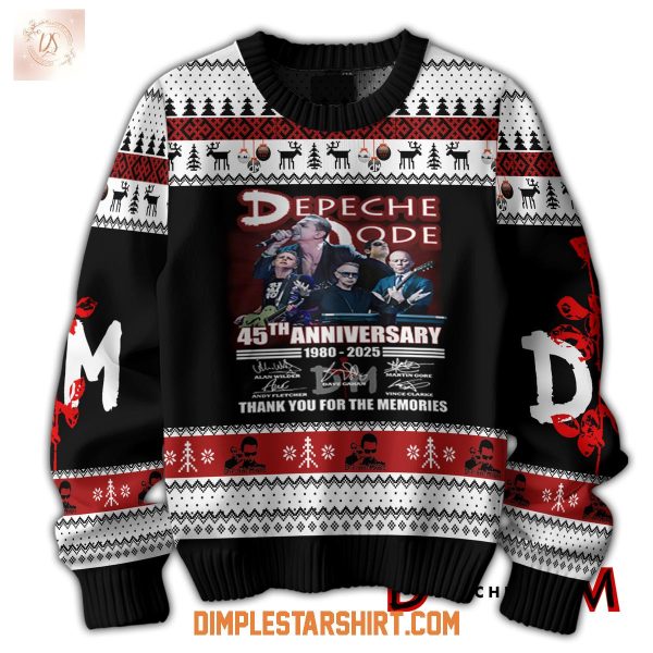 Depeche Mode 45th Anniversary 1980 2025 Memories Ugly Sweater