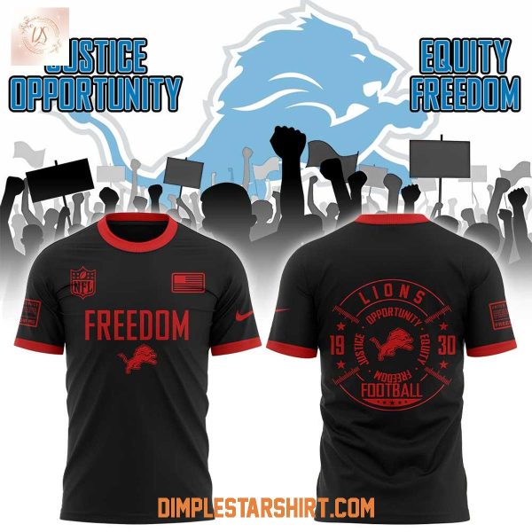 Detroit Lions Justice Opportunity Equity Freedom Hoodie Shirt