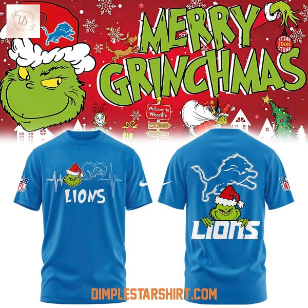 Detroit Lions Merry Grinchmas Hoodie Shirt