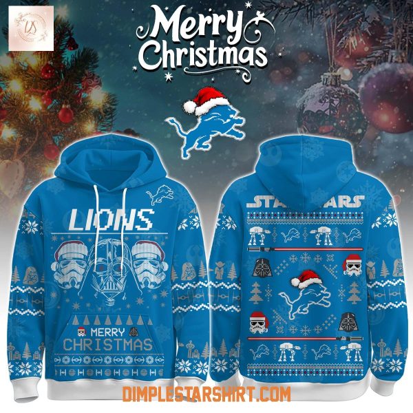 Detroit Lions x Star Wars The Force Christmas Hoodie Shirt