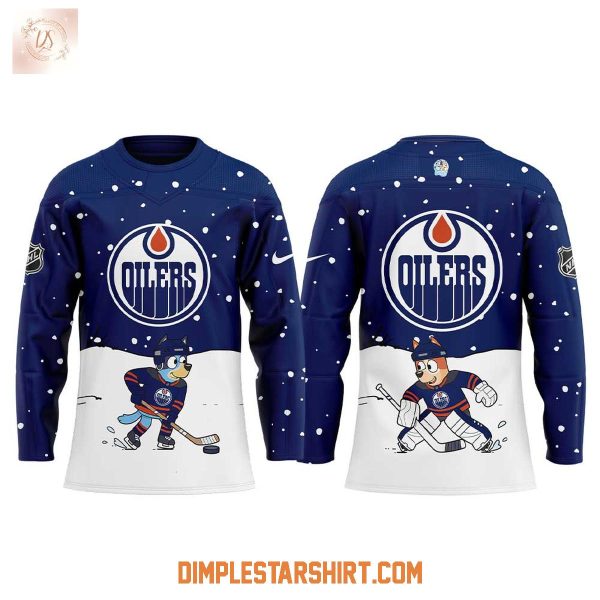Edmonton Oilers x Bluey & Bingo Hockey Jersey