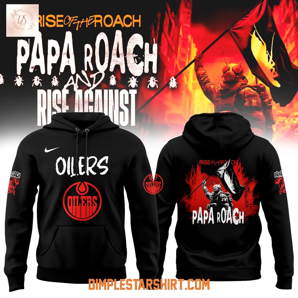 Edmonton Oilers x Papa Roach Rise Of The Roach Tour 2025 Hoodie Shirt Edmonton Oilers x Papa Roach Rise Of The Roach Tour 2025 Hoodie Shirt