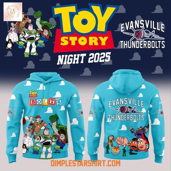 Evansville Thunderbolts 30th Anniversary Toy Story Night 2025 Hoodie T-Shirt