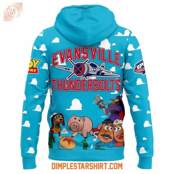 Evansville Thunderbolts Celebrating 30 Years Of Toy Story Hoodie Shirt