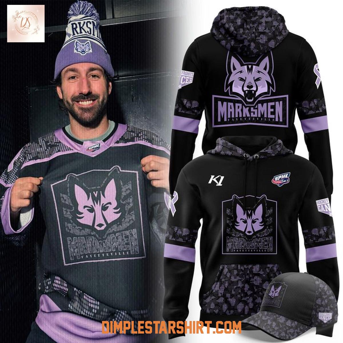 Fayetteville Marksmen Hockey Fight Cancer 2025 Hoodie Shirt Fayetteville Marksmen Hockey Fight Cancer 2025 Hoodie Shirt