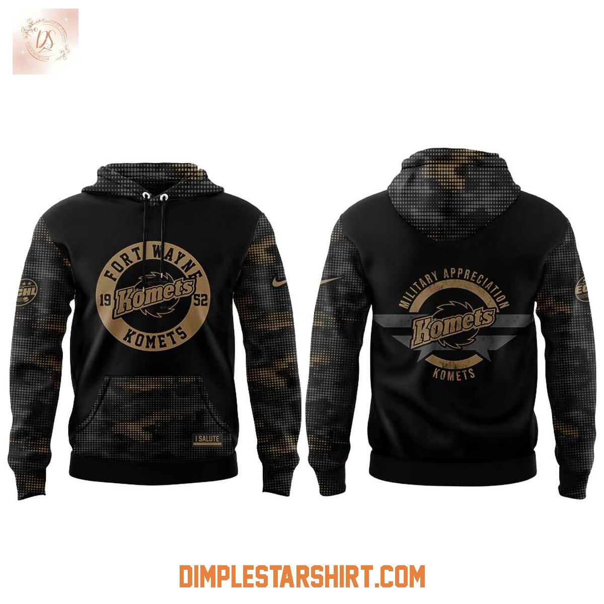 Fort Wayne Komets Military Appreciation 2025 Hoodie Shirt Fort Wayne Komets Military Appreciation 2025 Hoodie Shirt