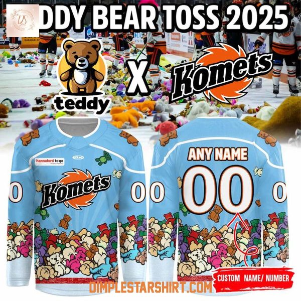 Fort Wayne Komets Our Teddy Bear Toss Christmas 2025 Jersey