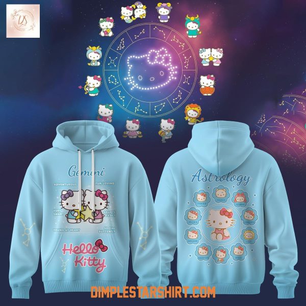 Gemini Charm x Hello Kitty Astrology Hoodie Shirt