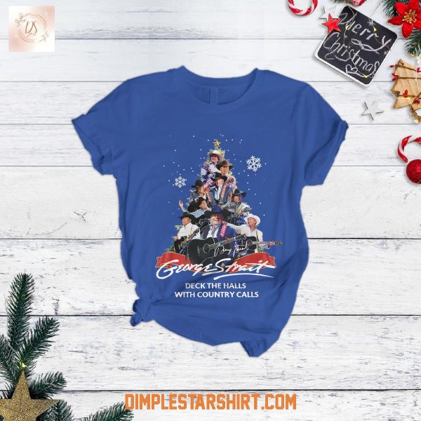 George Strait Deck the Hall With Country Calls Pajamas Set