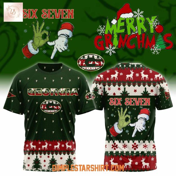 Georgia Bulldogs x Six Seven Merry Grinchmas Hoodie T Shirt