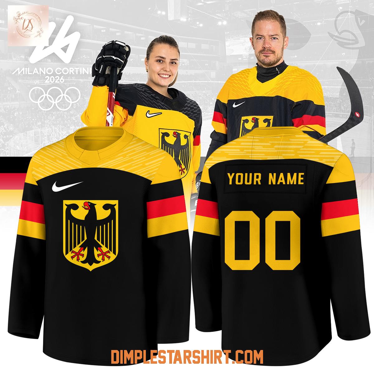 Germany 2026 Olympic Winter Black Hockey Jersey Germany 2026 Olympic Winter Black Hockey Jersey