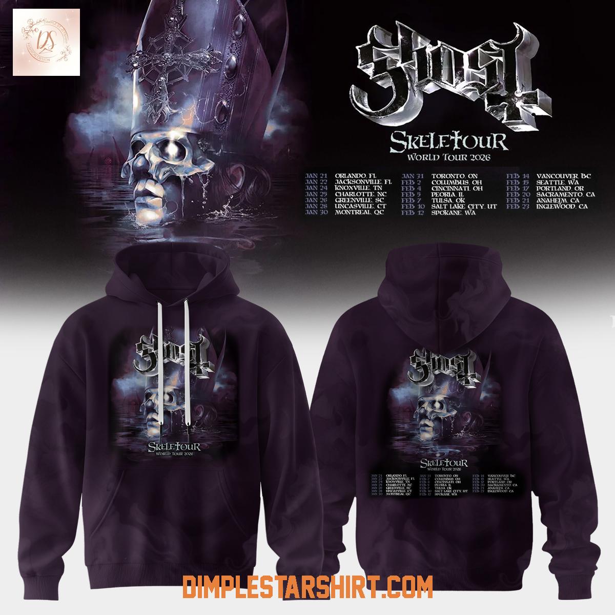 Ghost Band Skeletour World Tour 2026 Hoodie Shirt Ghost Band Skeletour World Tour 2026 Hoodie Shirt