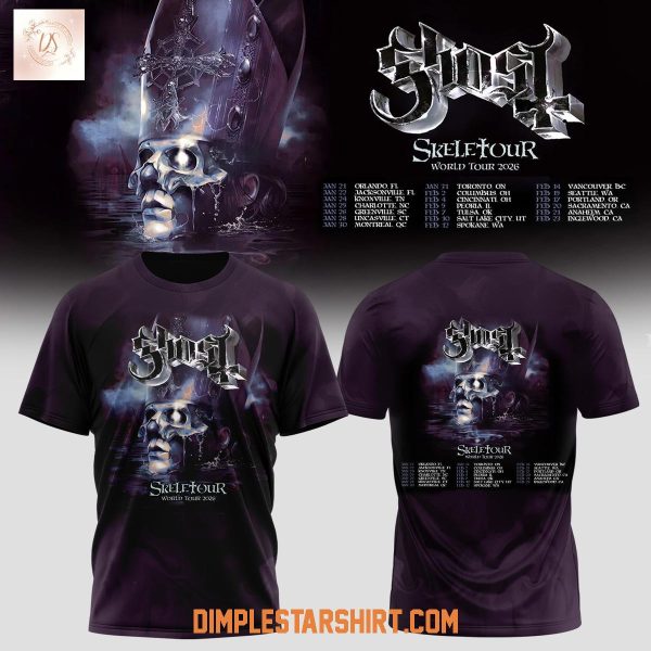 Ghost Band Skeletour World Tour 2026 Hoodie Shirt