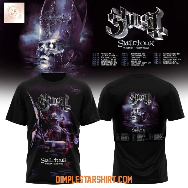 Ghost Band Skeletour World Tour 2026 Hoodie Shirt
