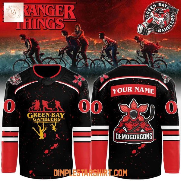 Green Bay Gamblers x Stranger Things 2025 Jersey