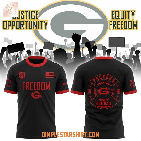 Green Bay Packers Justice Opportunity Equity Freedom Hoodie Shirt