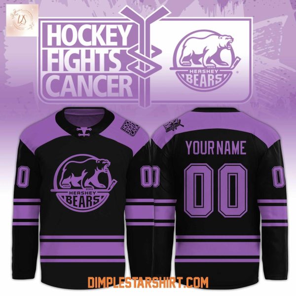 Hershey Bears x Hockey Fights Cancer Black Hockey Jersey