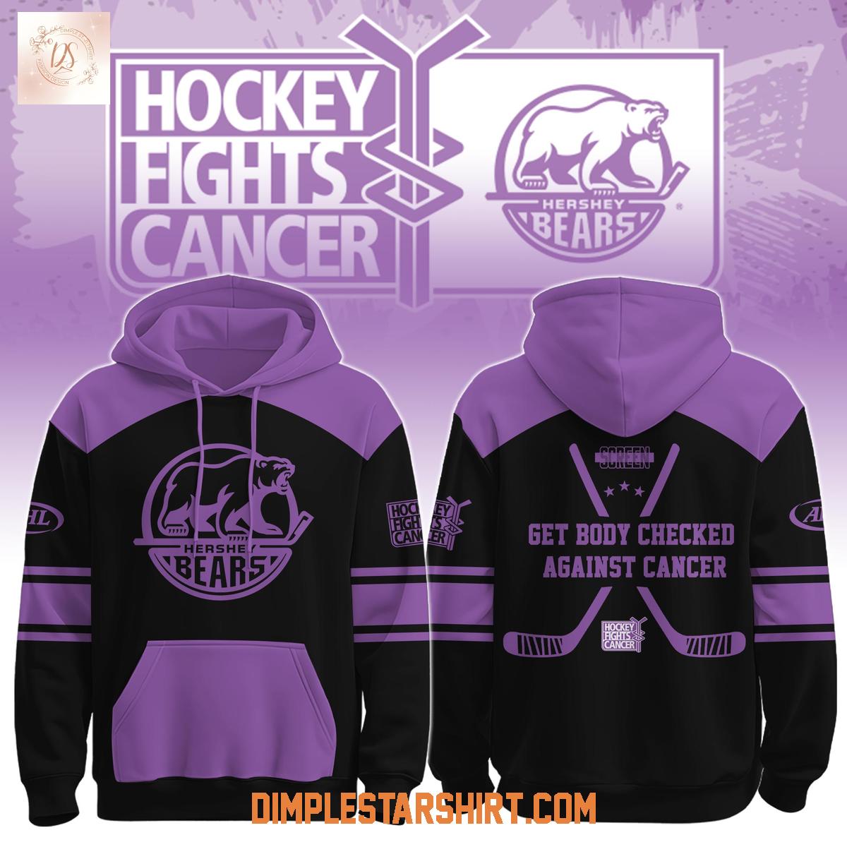 Hershey Bears x Hockey Fights Cancer Black Hoodie Hershey Bears x Hockey Fights Cancer Black Hoodie