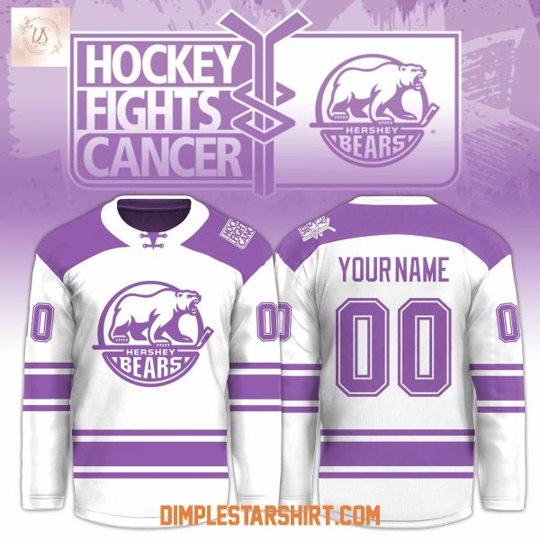 Hershey Bears x Hockey Fights Cancer White Hockey Jersey