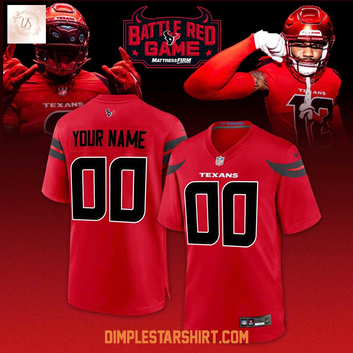 Houston Texans Battle Red Game 2025 Football Jersey Houston Texans Battle Red Game 2025 Football Jersey