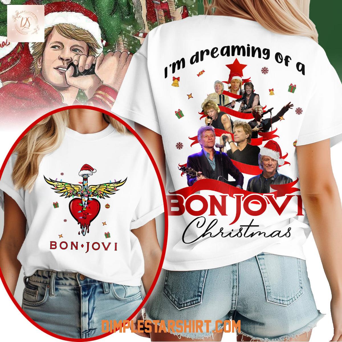 I'm Dreaming Of A Bon Jovi Christmas T Shirt I'm Dreaming Of A Bon Jovi Christmas T Shirt