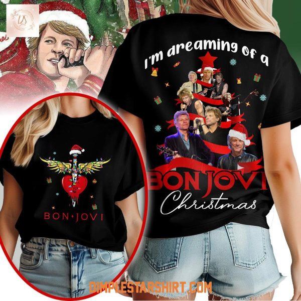 I'm Dreaming Of A Bon Jovi Christmas T Shirt