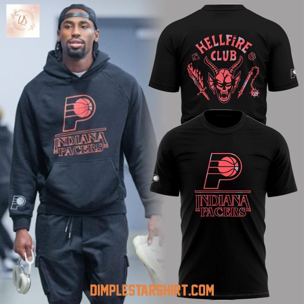 Indiana Pacers x Stranger Things Hellfire Club Hoodie T Shirt